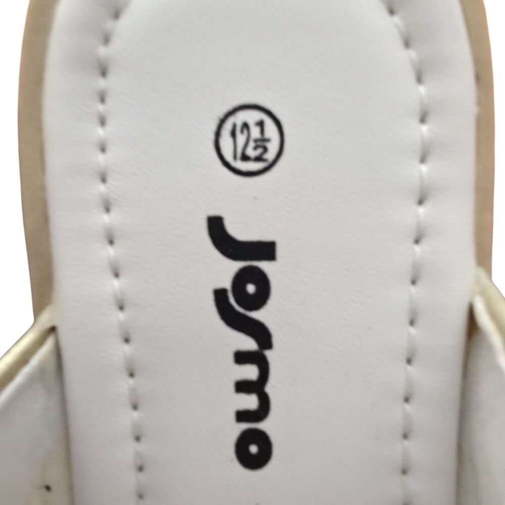 Josmo Flip Flop Sandals Girls size 12.5 Gold Sequined New With Box - Picture 3 of 5